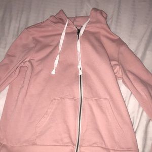 Pink zipped jacket with hood